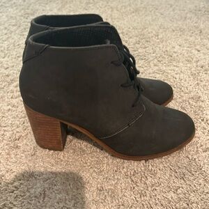 Black Toms booties size 8